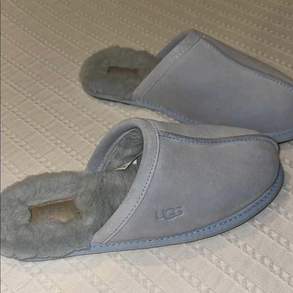 UGG Gray Shearling Slippers